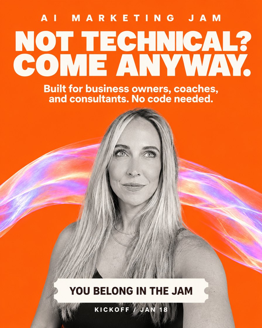 Not technical? Come anyway. Built for business owners, coaches, and consultants. No code needed.