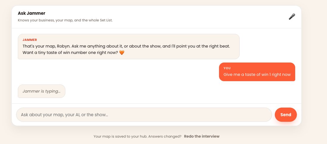 Ask Jammer anything about your map, your AI, or the show