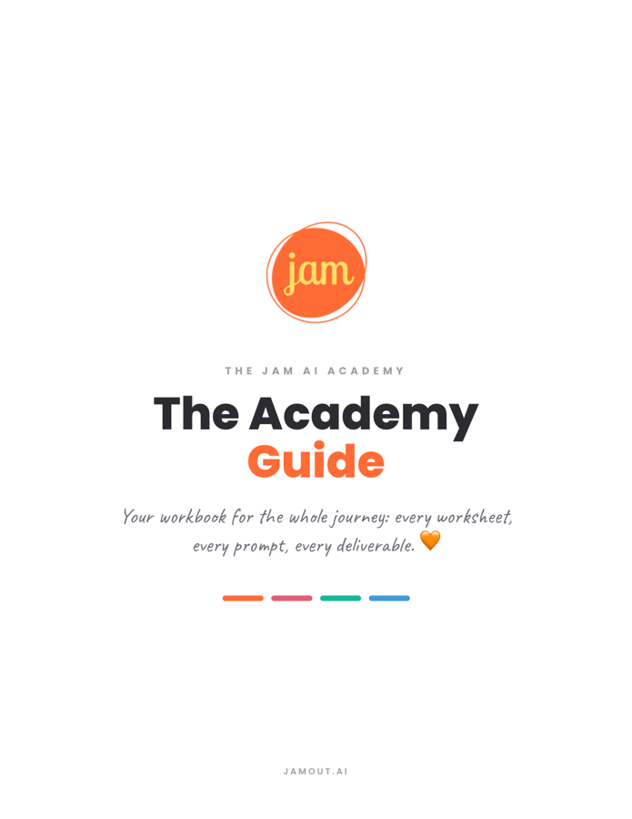 The Academy Guide, the designed companion workbook, cover