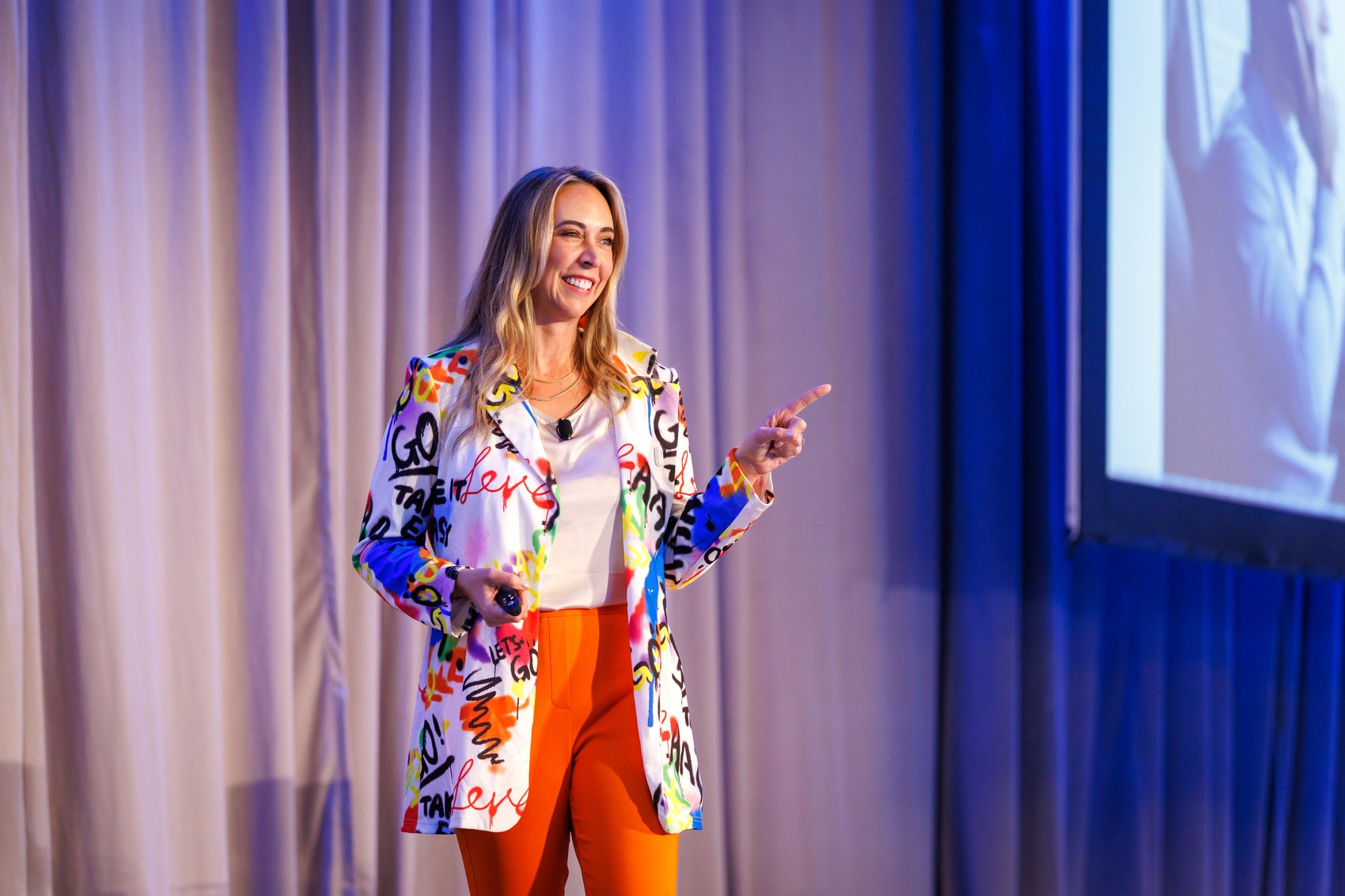 Jam on stage, talking AI for business owners