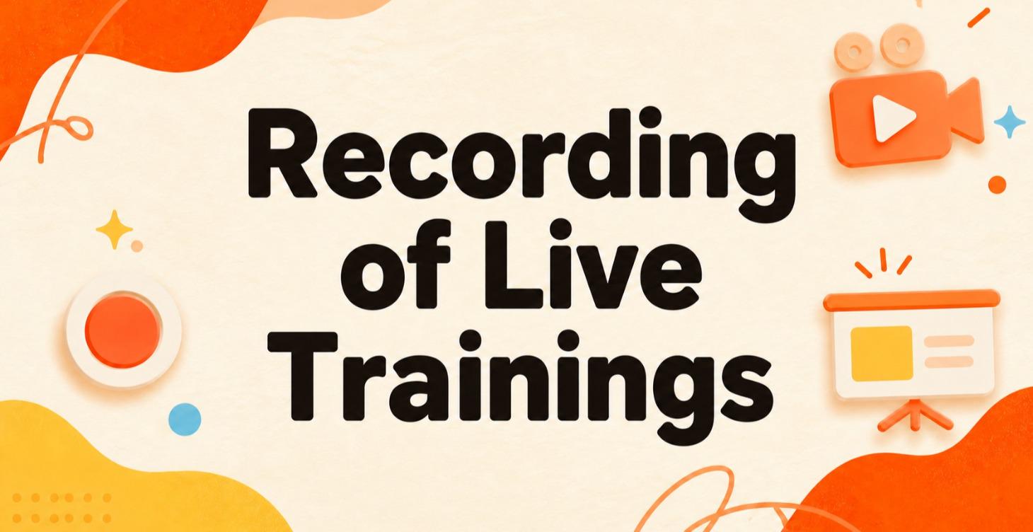 Recordings of Live Trainings classroom section